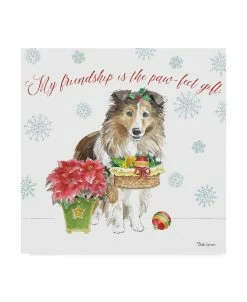 Trademark Global Beth Grove Holiday Paws III Canvas Art - 27 X 33