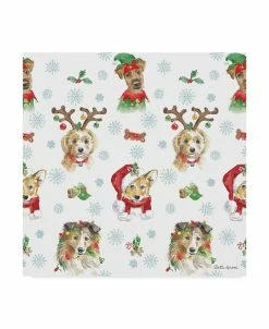 Trademark Global Beth Grove Holiday Paws Step 01A Canvas Art - 27 X 33