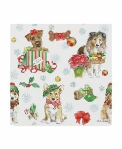 Trademark Global Beth Grove Holiday Paws Step 03A Canvas Art - 15 X 20