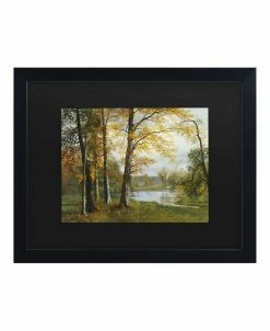 Trademark Global Albert Bierstadt A Quiet Lake Matted Framed Art - 15 X 20