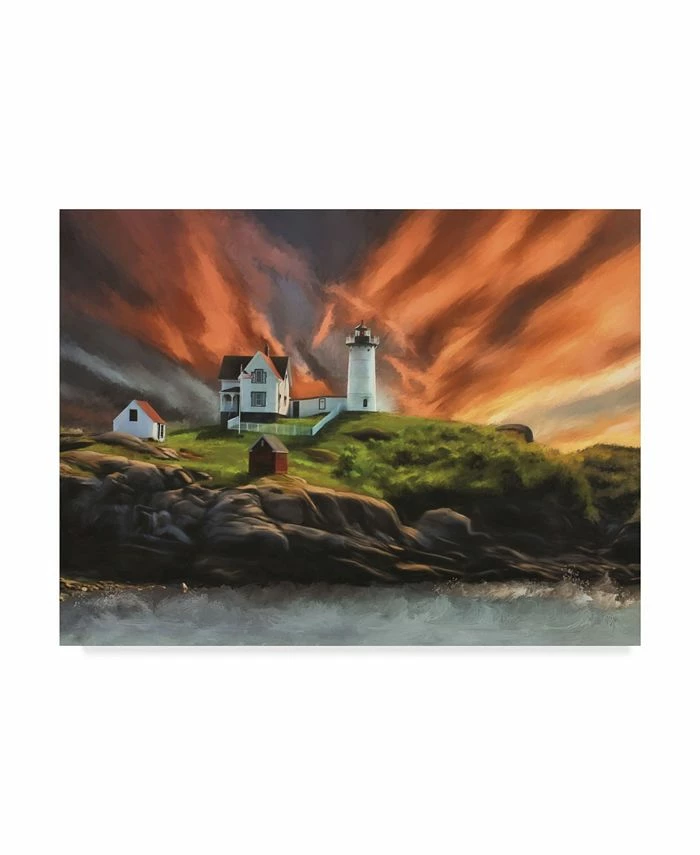 Trademark Global Lois Bryan Cape Neddick Nubble Lighthouse Canvas Art - 15 X 20