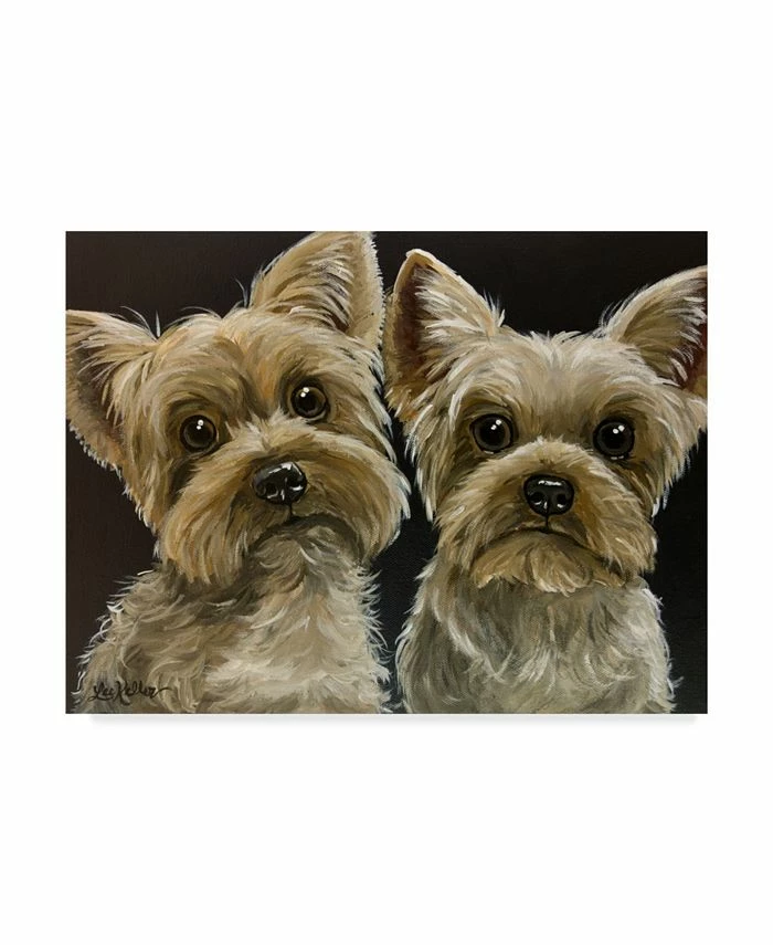 Trademark Global Hippie Hound Studios Yorkies Pair Canvas Art - 15 X 20