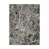 Trademark Global Michael Tompsett Austin Texas City Map Black Canvas Art - 20 X 25