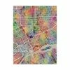 Trademark Global Michael Tompsett Detroit Michigan City Map Canvas Art - 20 X 25