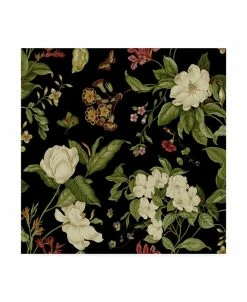 Trademark Global Unknown Garden Floral On Black I Canvas Art - 27 X 33