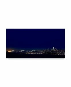 Trademark Global American School San Fransisco Skyline At Night Canvas Art - 20 X 25