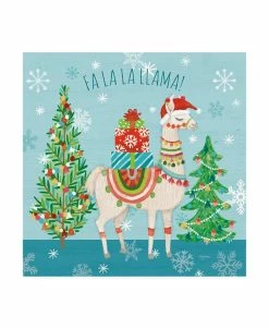 Trademark Global Mary Urban Lovely Llamas Christmas IX Canvas Art - 20 X 25