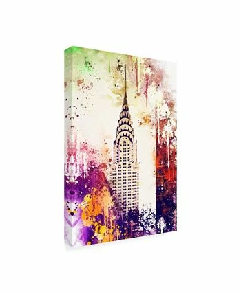 Trademark Global Philippe Hugonnard NYC Watercolor Collection - Chrysler Building Canvas Art - 36.5 X 48 - Image 2
