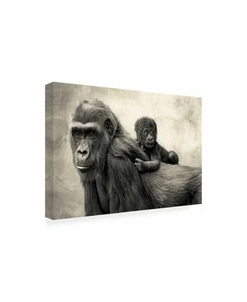 Trademark Global Antje Wenner Braun Life Gorillas Canvas Art - 15 X 20 - Image 2