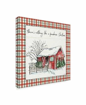 Trademark Global Anne Tavoletti Holiday On The Farm IV Plaid Canvas Art - 27 X 33 - Image 2