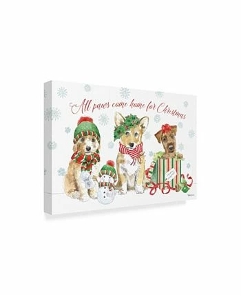 Trademark Global Beth Grove Holiday Paws I Canvas Art - 20 X 25 - Image 2