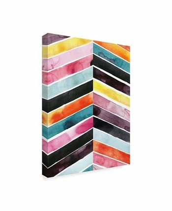 Trademark Global Ce Popp Vivid Watercolor Chevron I Canvas Art - 20 X 25 - Image 2