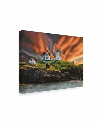 Trademark Global Lois Bryan Cape Neddick Nubble Lighthouse Canvas Art - 15 X 20 - Image 2