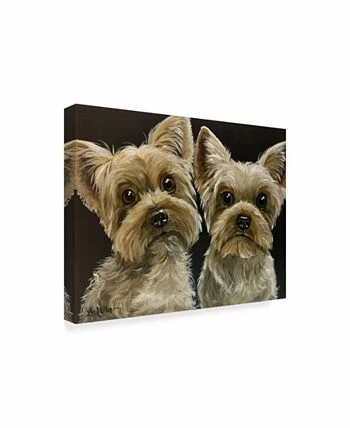 Trademark Global Hippie Hound Studios Yorkies Pair Canvas Art - 15 X 20 - Image 2