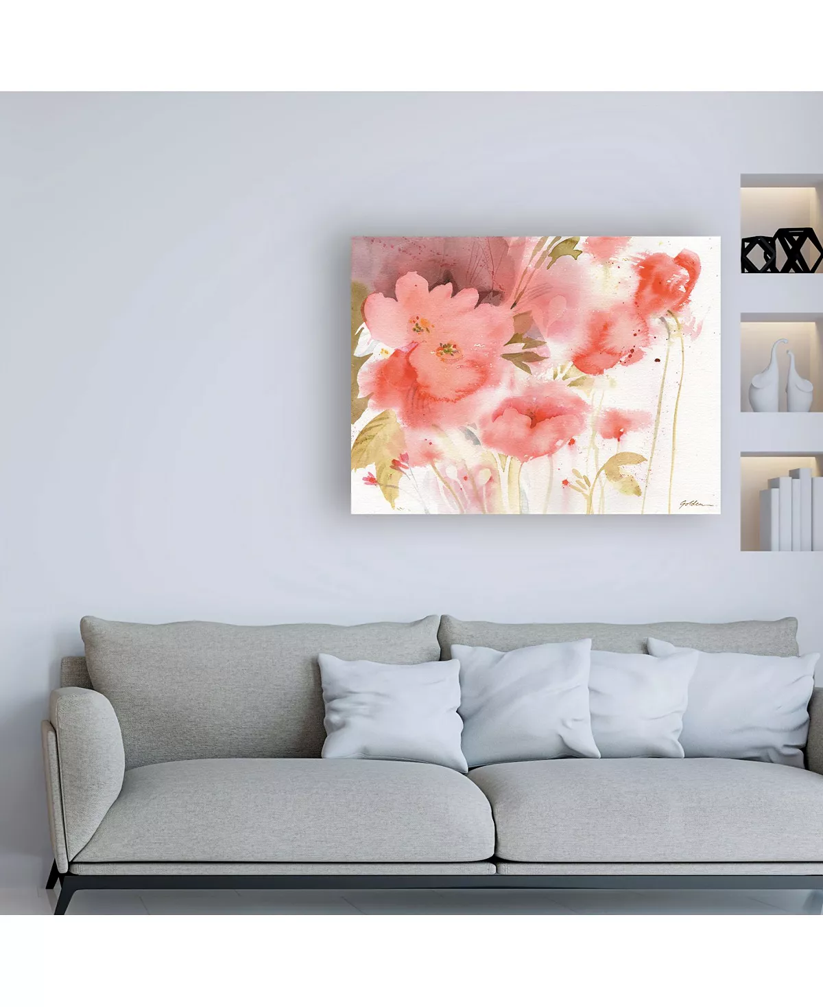 Trademark Global Sheila Golden Coral Fusion Canvas Art - 36.5 X 48 - Image 3