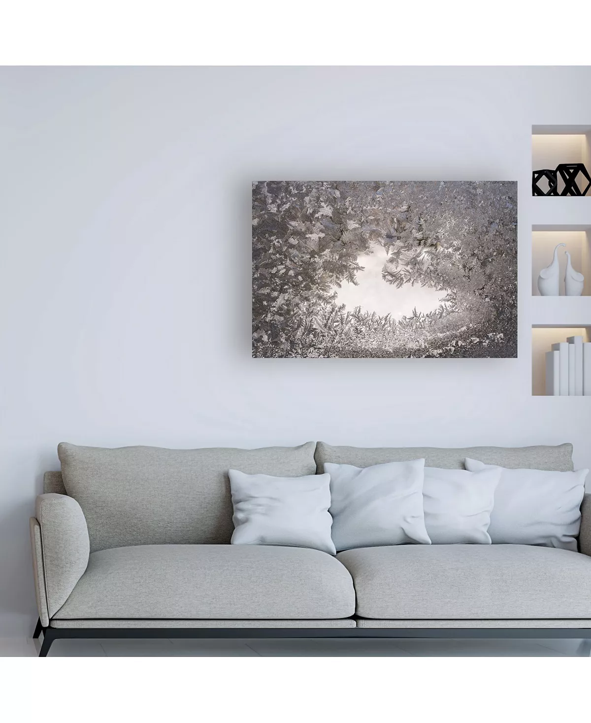 Trademark Global Kurt Shaffer Photographs Ice Crystal Mosaic On My Window Canvas Art - 15.5 X 21 - Image 3