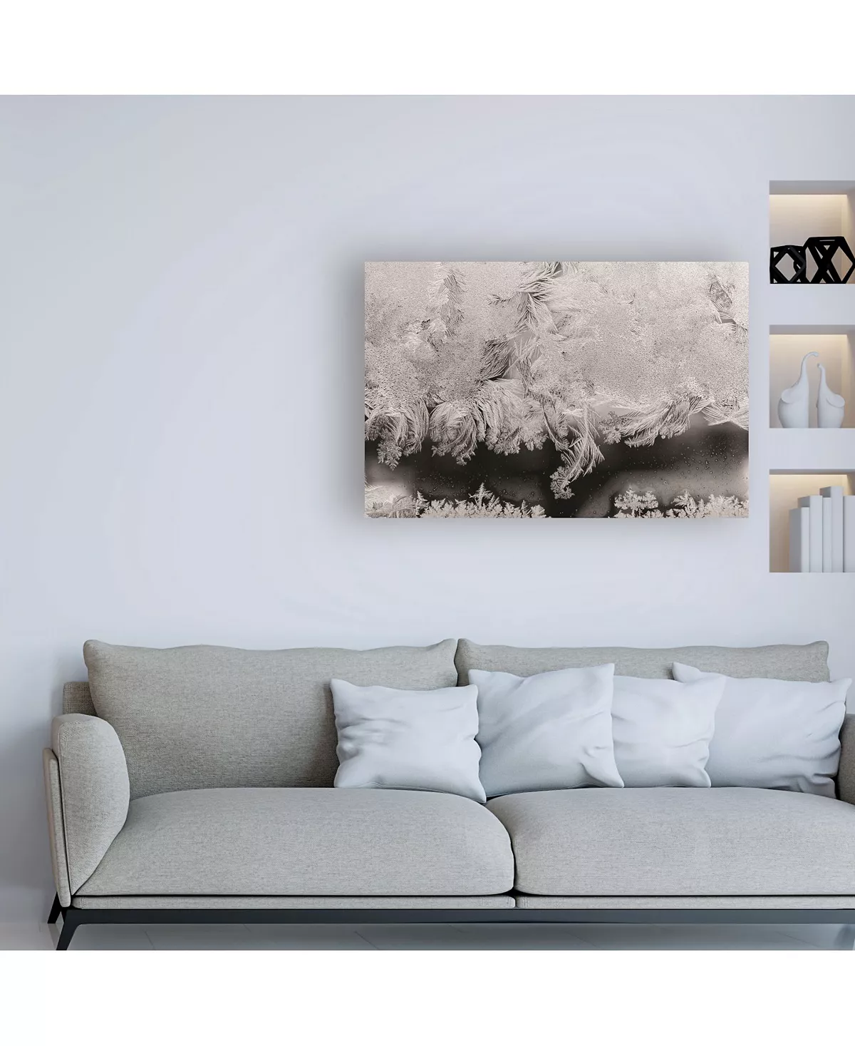 Trademark Global Kurt Shaffer Photographs Intricate Ice Crystals On My Window Canvas Art - 36.5 X 48 - Image 3