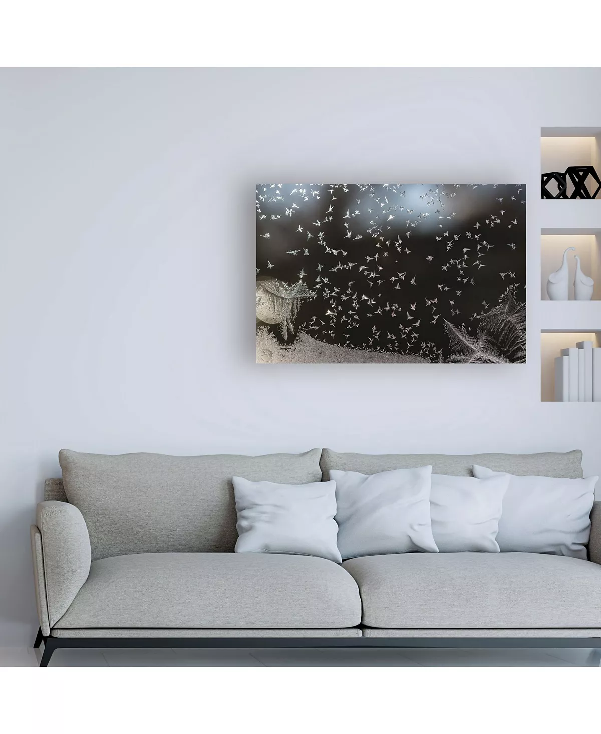 Trademark Global Kurt Shaffer Photographs Like A Flock Of Birds Ice Crystals On My Window Canvas Art - 15.5 X 21 - Image 3