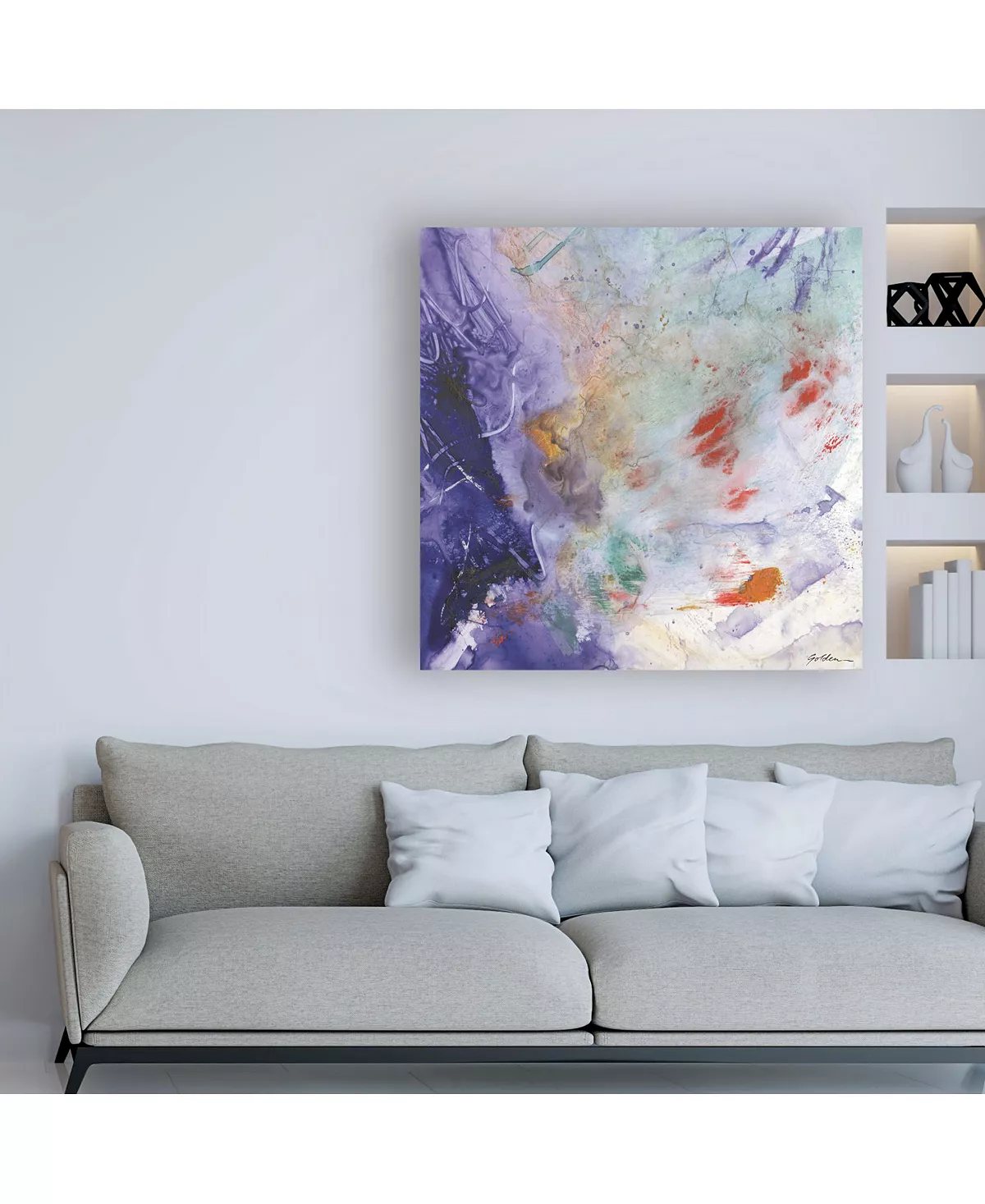 Trademark Global Sheila Golden Purple Wind Abstract IV Canvas Art - 15.5 X 21 - Image 3