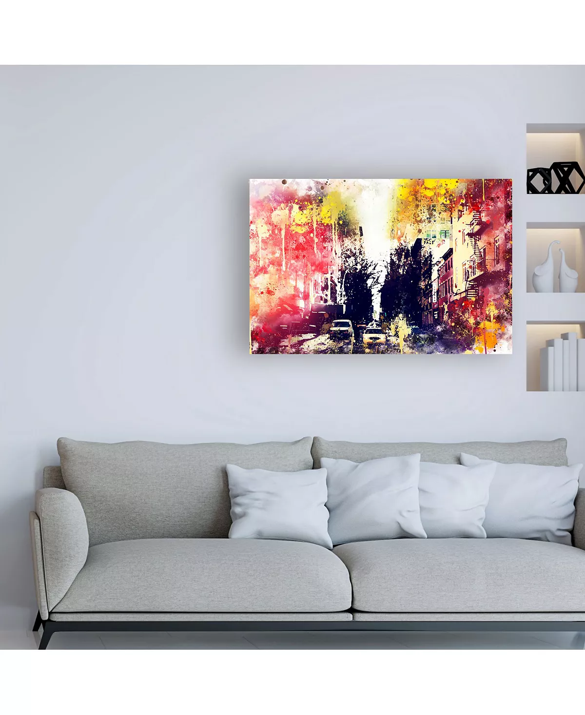 Trademark Global Philippe Hugonnard NYC Watercolor Collection - Yellow Touch Canvas Art - 36.5 X 48 - Image 3