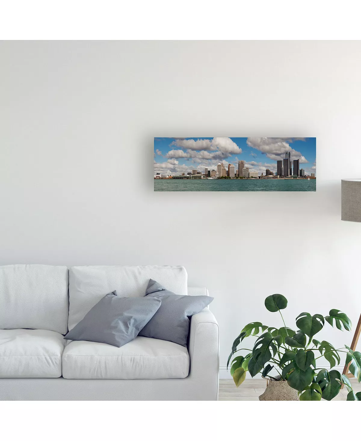 Trademark Global Monte Nagler Detroit Skyline Panorama 2 Canvas Art - 37 X 49 - Image 3
