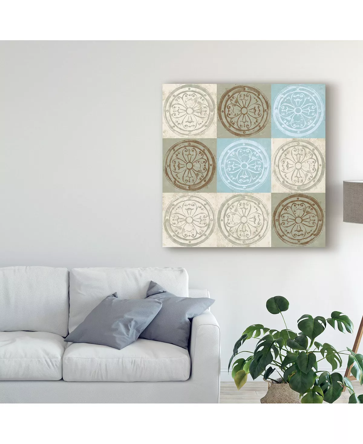 Trademark Global Alonzo Saunders Blue Squared I Canvas Art - 15 X 20 - Image 3