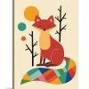 ICanvas Rainbow Fox By Andy Westface Wrapped Canvas Print - 40 X 26