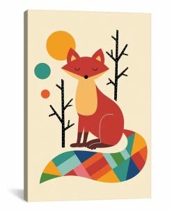 ICanvas Rainbow Fox By Andy Westface Wrapped Canvas Print - 40 X 26
