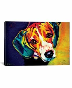 ICanvas Beagle Bailey By Dawgart Wrapped Canvas Print - 18 X 26