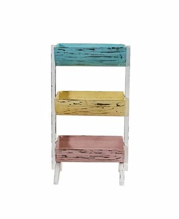 Nearly Natural 23-In. Three Shelf Farmhouse Multipurpose Stand/Planter - Image 3