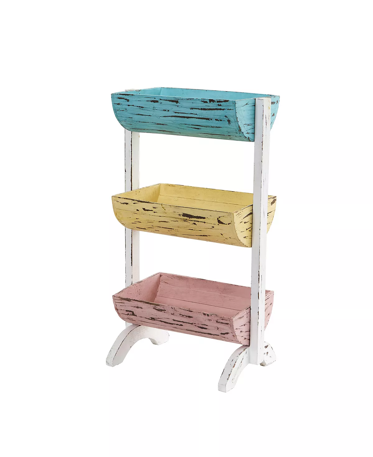 Nearly Natural 23-In. Three Shelf Farmhouse Multipurpose Stand/Planter - Image 4