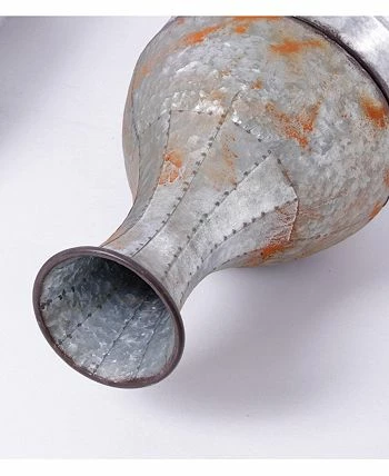 Vintiquewise 33 Rustic Farmhouse Style Galvanized Metal Floor Vase Decoration, Medium - Image 3