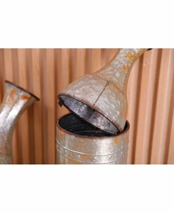Vintiquewise 33 Rustic Farmhouse Style Galvanized Metal Floor Vase Decoration, Medium - Image 5