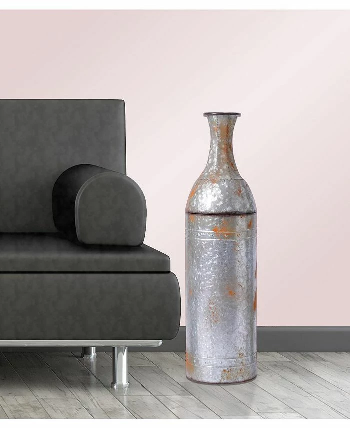 Vintiquewise 33 Rustic Farmhouse Style Galvanized Metal Floor Vase Decoration, Medium - Image 4