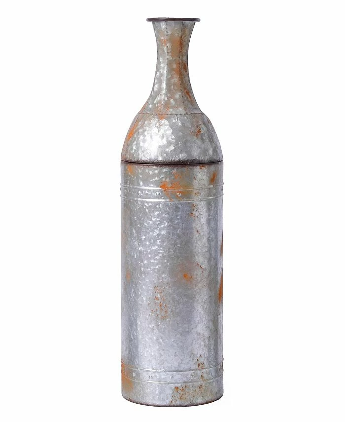 Vintiquewise 33 Rustic Farmhouse Style Galvanized Metal Floor Vase Decoration, Medium