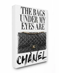 Stupell Industries Glam Bags Under My Eyes Black Bag Canvas Wall Art, 24 X 30