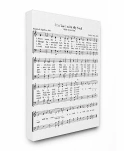 Stupell Industries Well With My Soul Vintage-Inspired Sheet Music Canvas Wall Art, 30 X 40