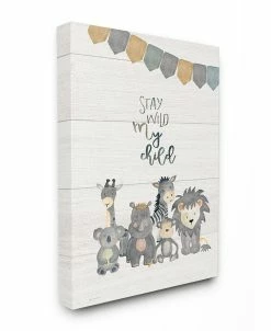 Stupell Industries Ay Wild My Child Animals Art Collection