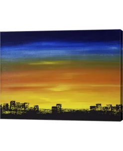 Metaverse Skyline II By Hilary Winfield Canvas Art, 26 X 20