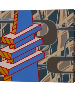 Metaverse Lines Project 69 By Eric Carbrey Canvas Art, 36 X 36