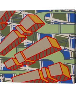 Metaverse Lines Project 78 By Eric Carbrey Canvas Art, 36 X 36