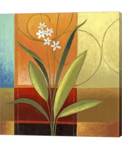 Metaverse Wide Palm On Patches By Pablo Esteban Canvas Art, 26.5 X 28