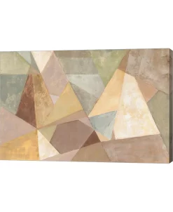 Metaverse Geometric Abstract Neutral By Silvia Vassileva Canvas Art, 29.5 X 20