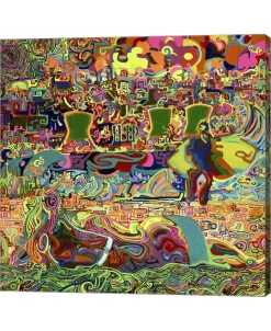 Metaverse Fukushima Beach Party By Josh Byer Canvas Art, 24.25 X 24