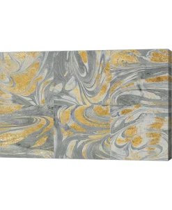 Metaverse Bled Abstract Neutral By Wild Apple Portfolio Canvas Art, 30 X 20