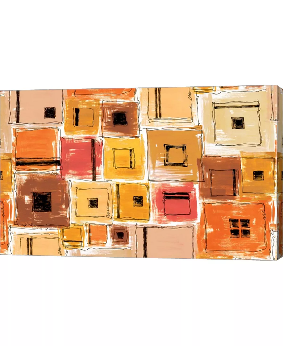 Metaverse Black Centers By Stessi Canvas Art, 25 X 16