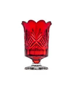 Godinger Dublin Red Hurricane Candle Holder