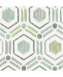 A-Street Prints 20.5 X 396 Borneo Light Geometric Wallpaper