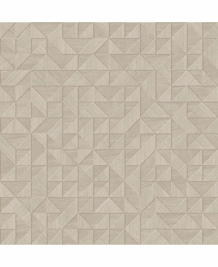 A-Street Prints 20.5 X 396 Gallerie Geometric Wood Wallpaper