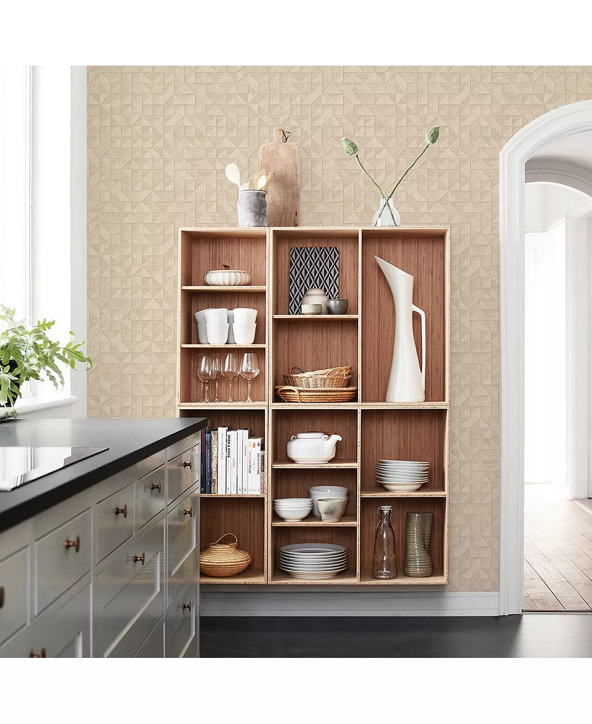 A-Street Prints 20.5 X 396 Gallerie Geometric Wood Wallpaper - Image 2